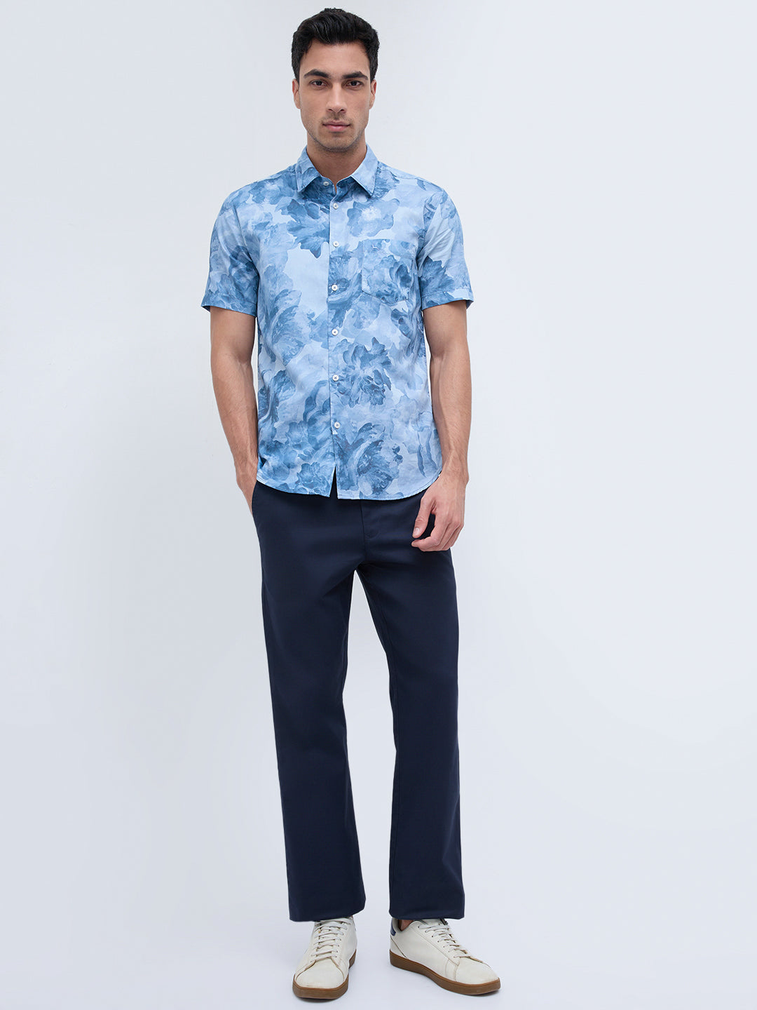 Parx Blue Casual Shirt