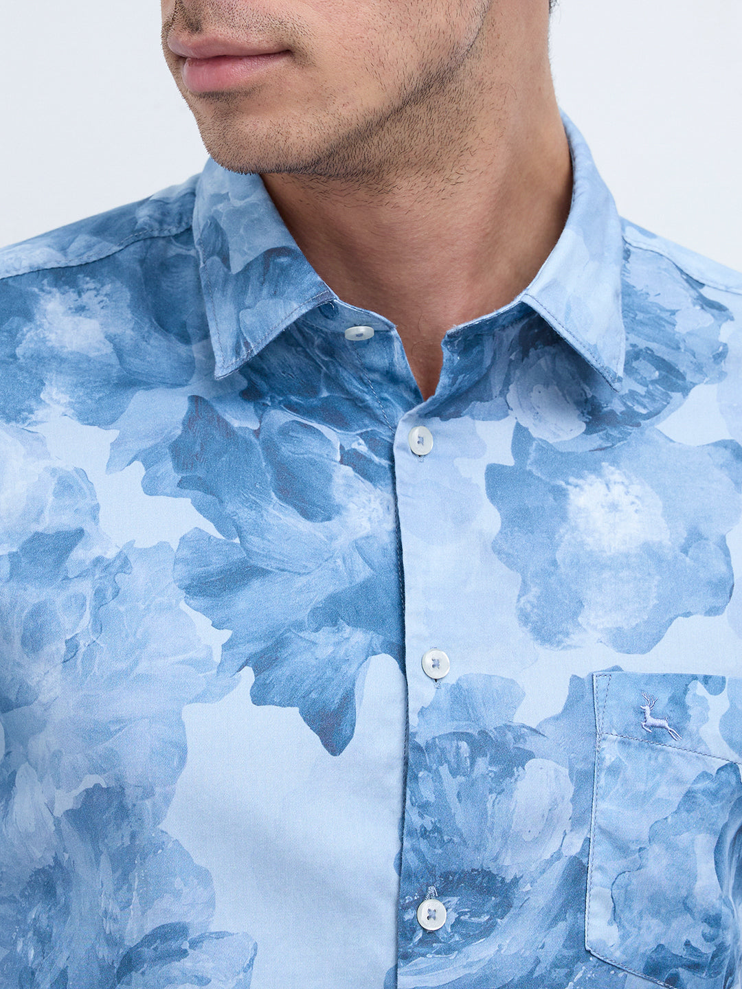 Parx Blue Casual Shirt