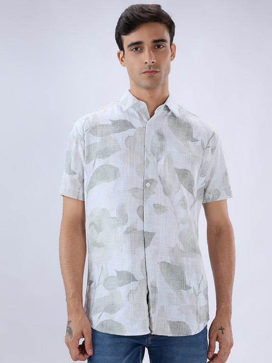 Parx Green Casual Shirt