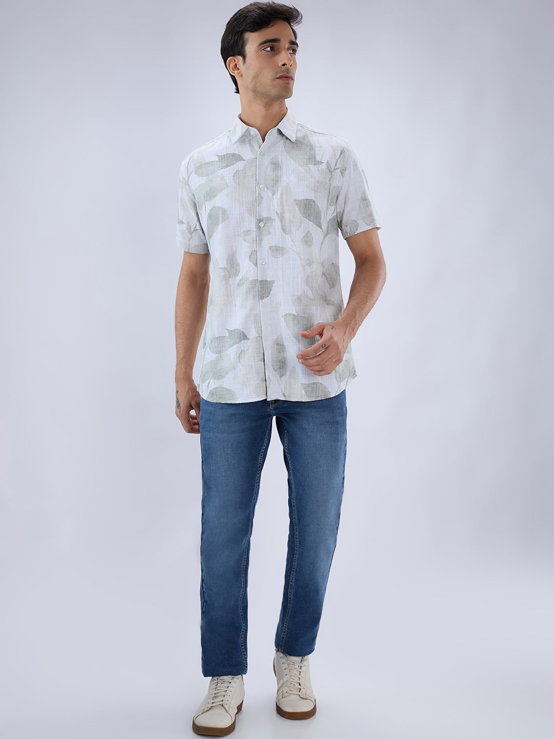 Parx Green Casual Shirt