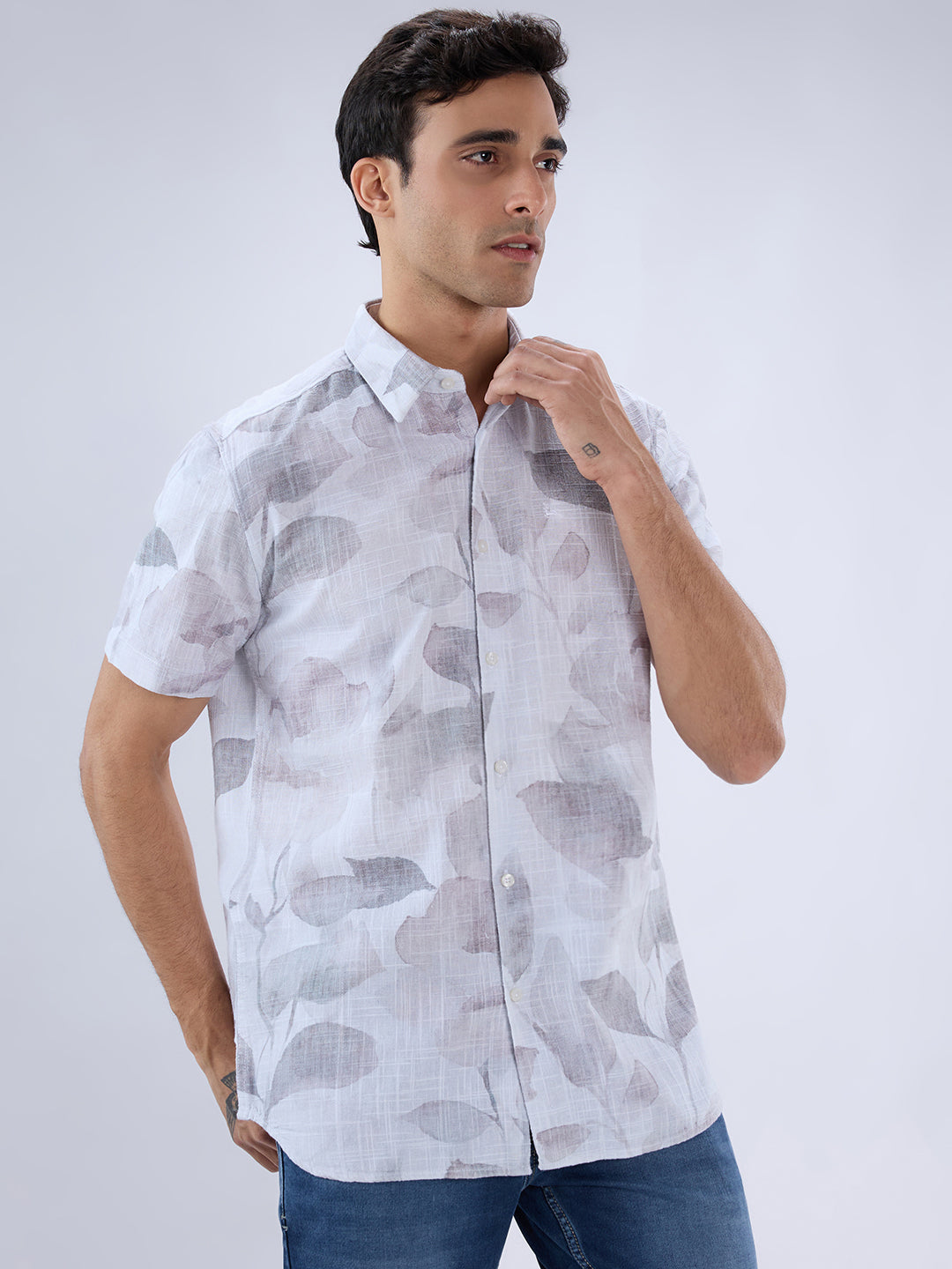 Parx Brown Casual Shirt