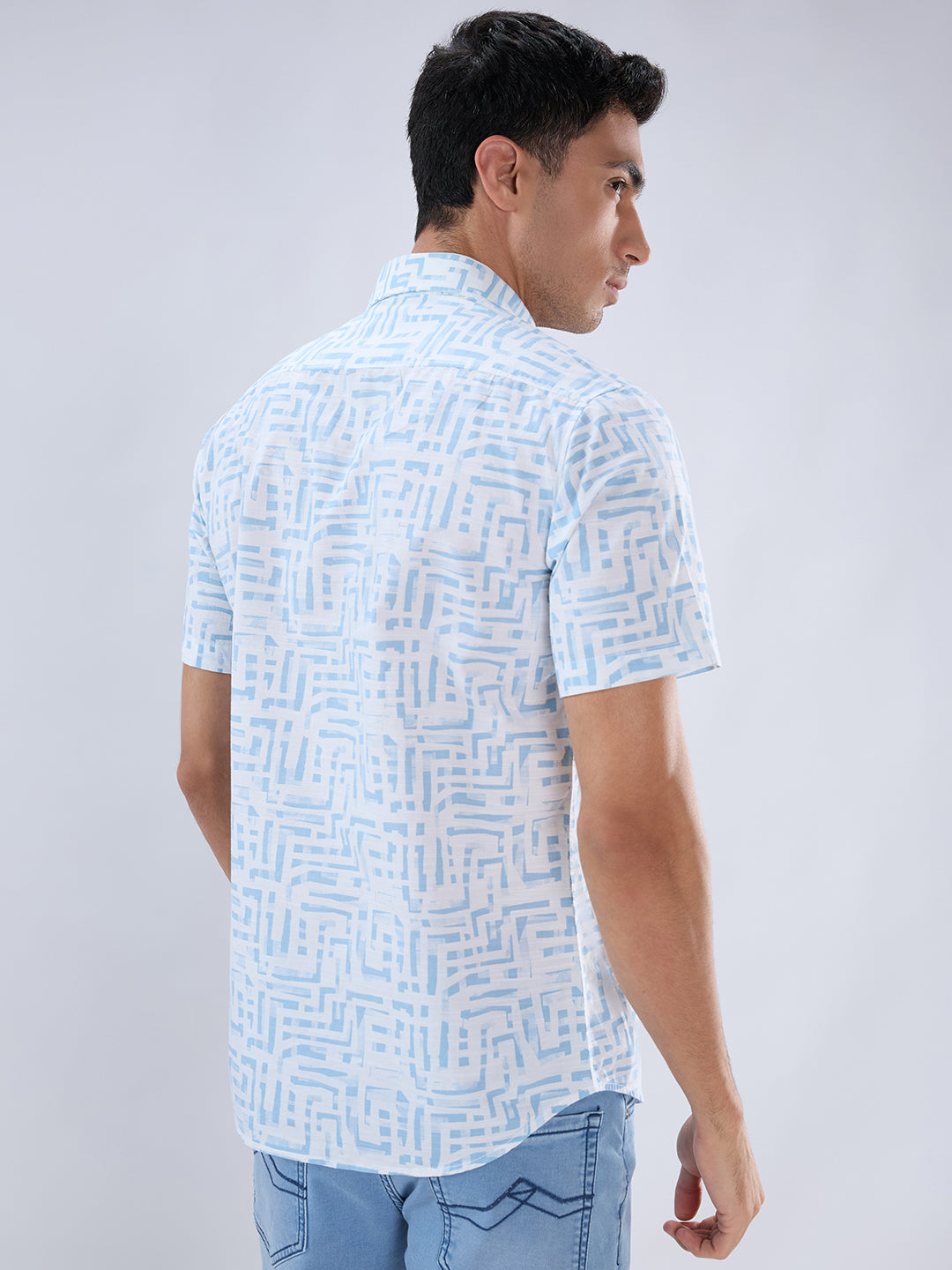 Parx Blue Casual Shirt