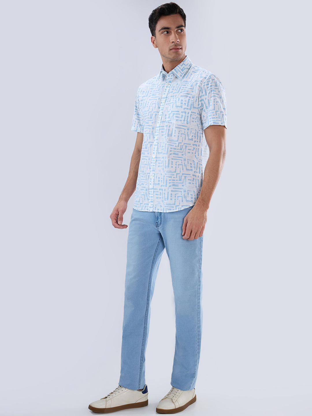Parx Blue Casual Shirt