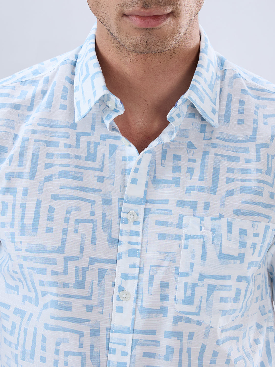 Parx Blue Casual Shirt