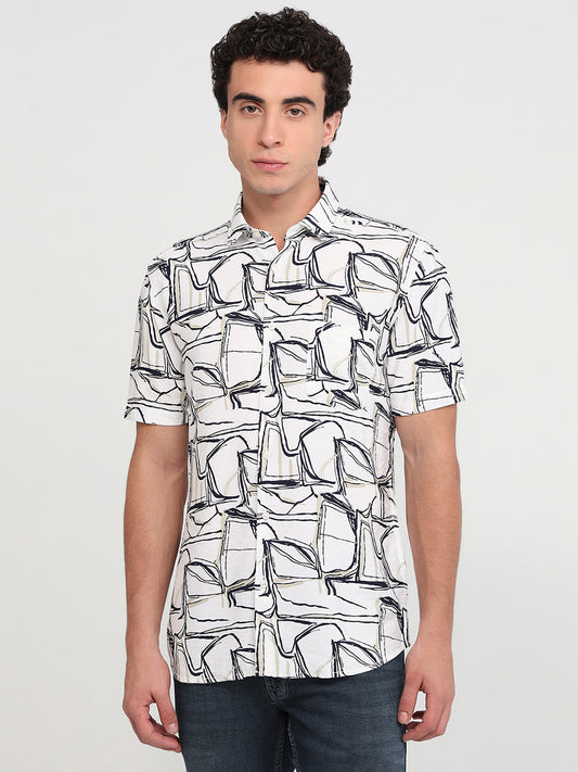 Parx White Casual Shirt
