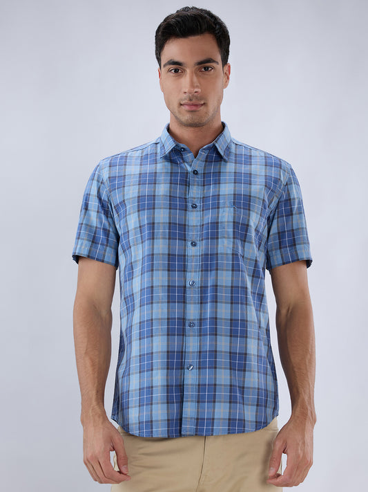 Parx Blue Casual Shirt