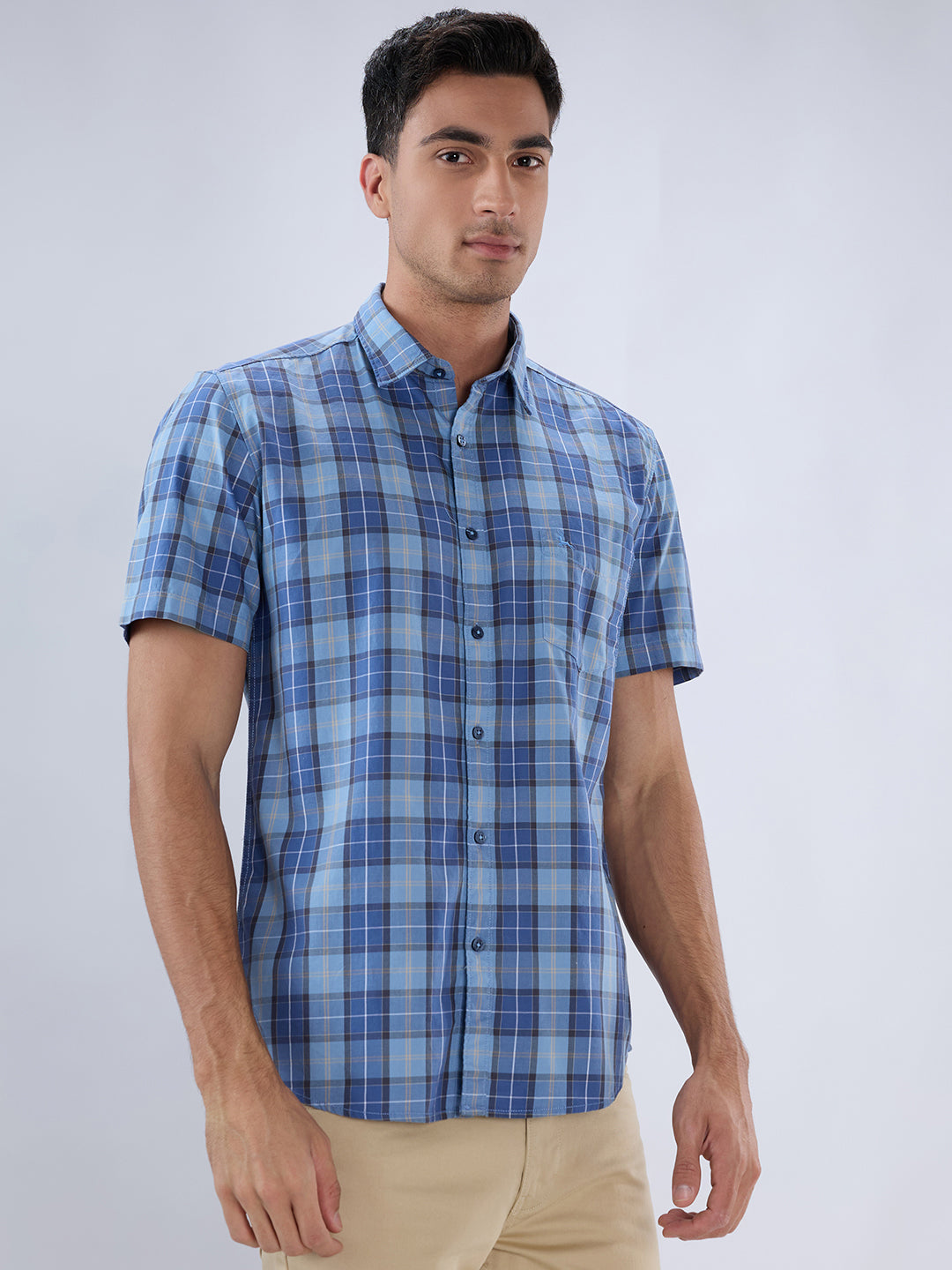 Parx Blue Casual Shirt