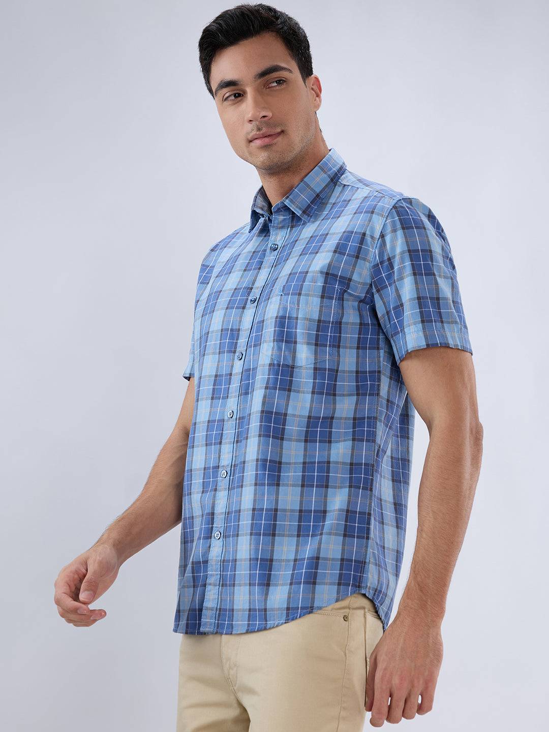 Parx Blue Casual Shirt