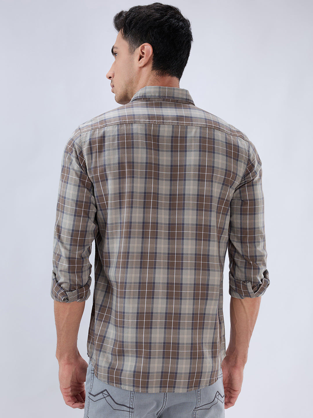 Parx Brown Casual Shirt