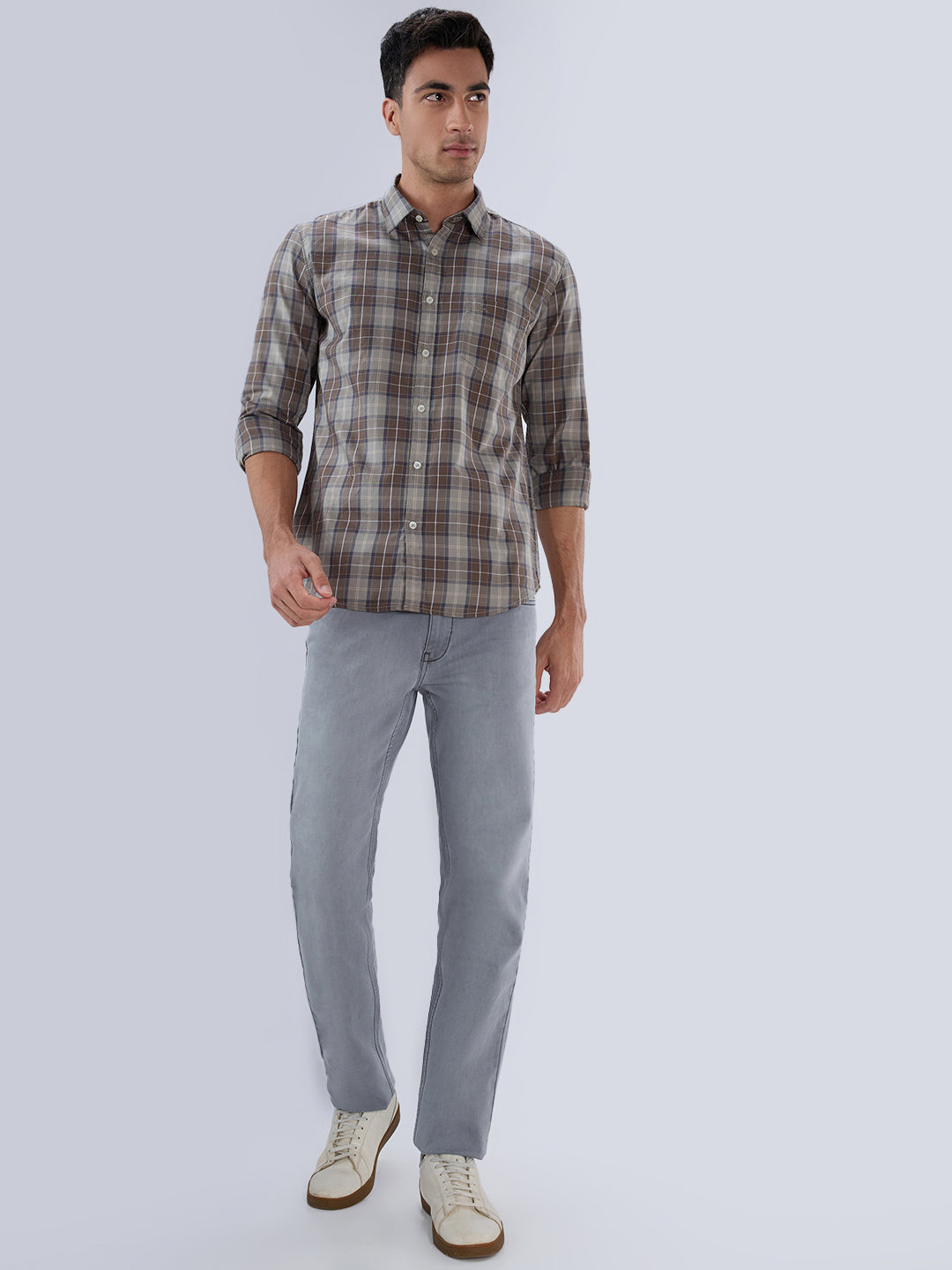 Parx Brown Casual Shirt