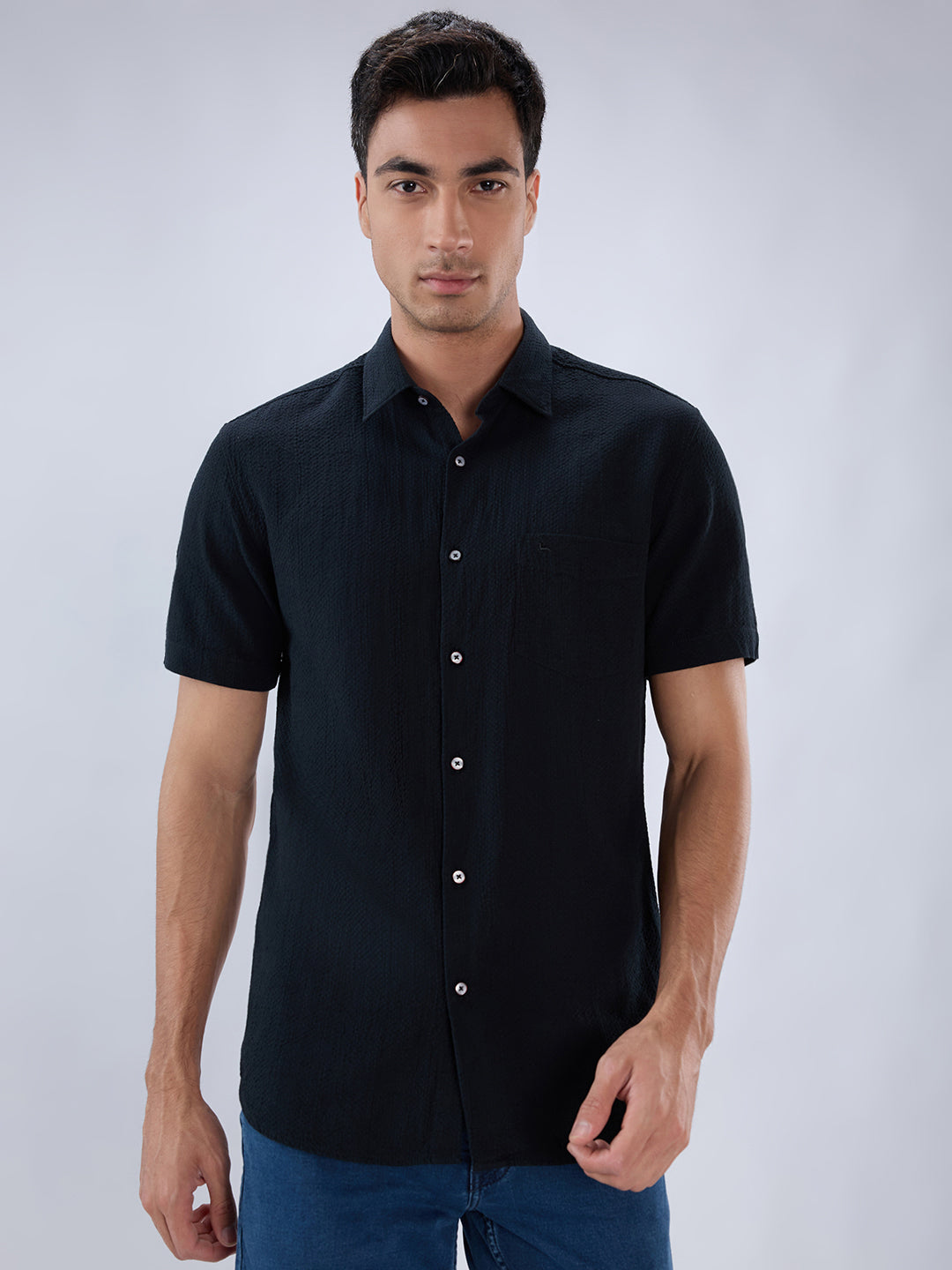 Parx Black Casual Shirt
