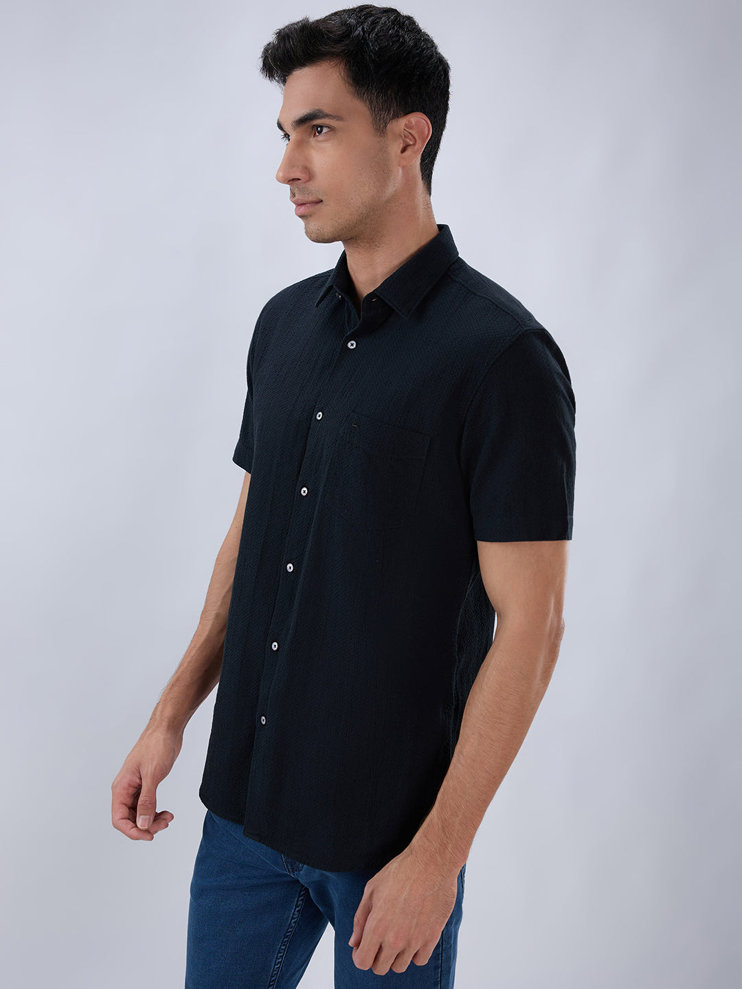 Parx Black Casual Shirt