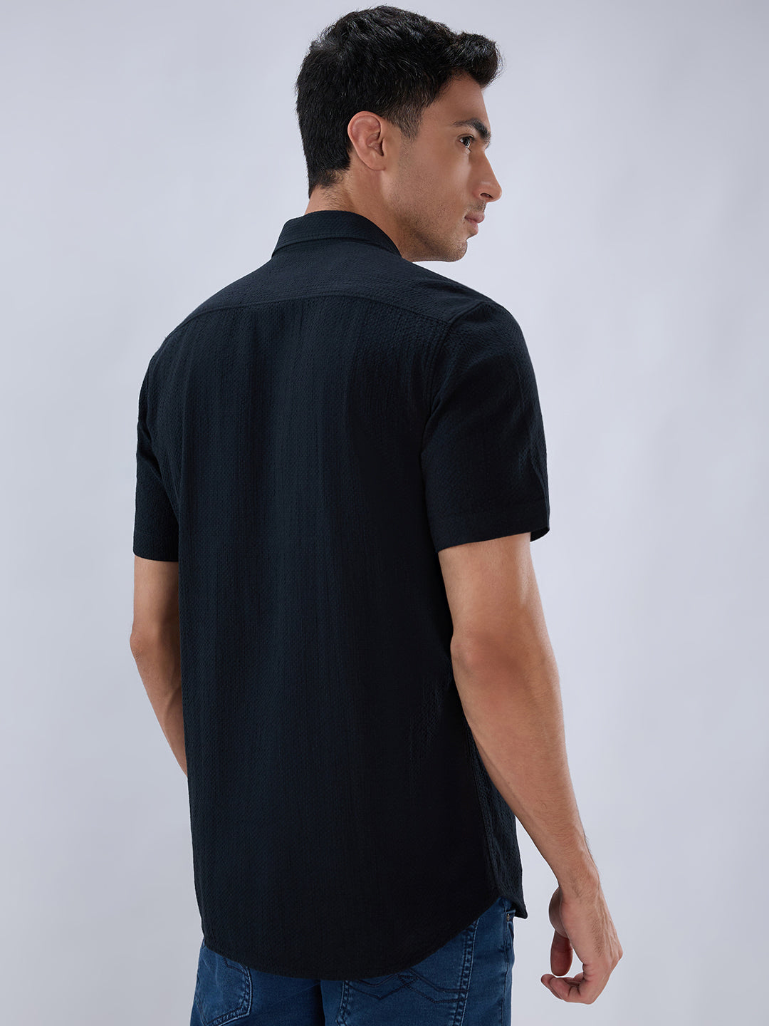 Parx Black Casual Shirt