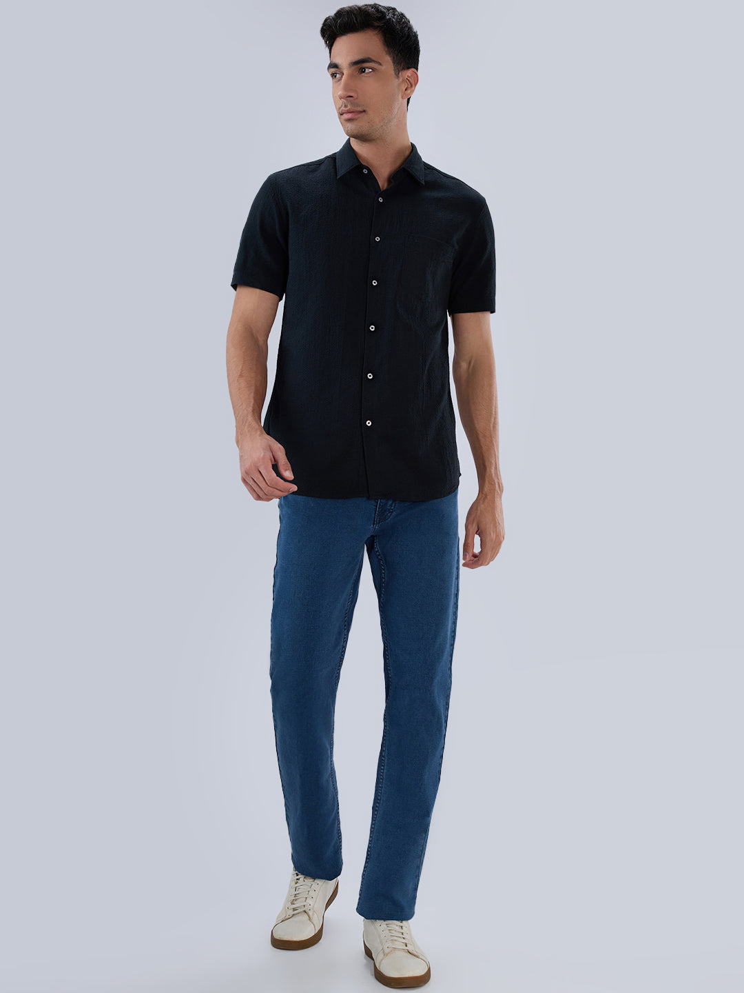 Parx Black Casual Shirt