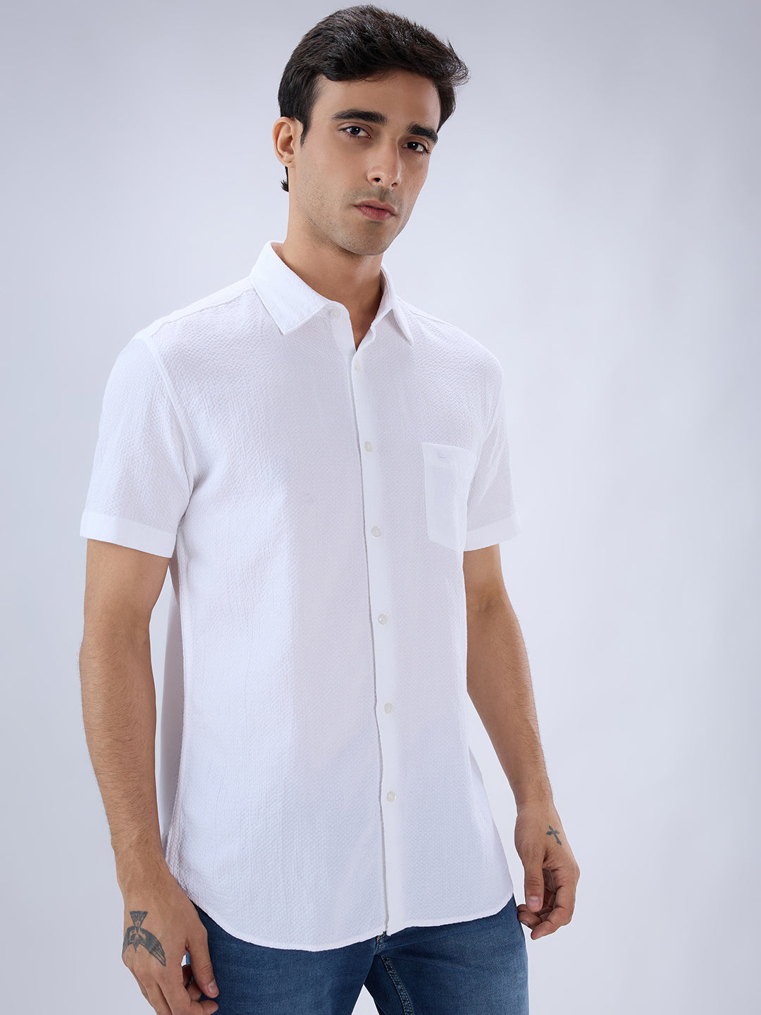 Parx White Casual Shirt