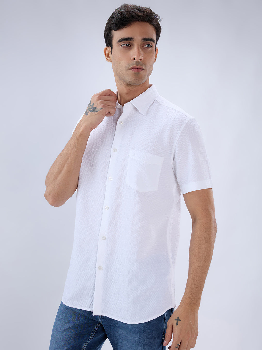 Parx White Casual Shirt