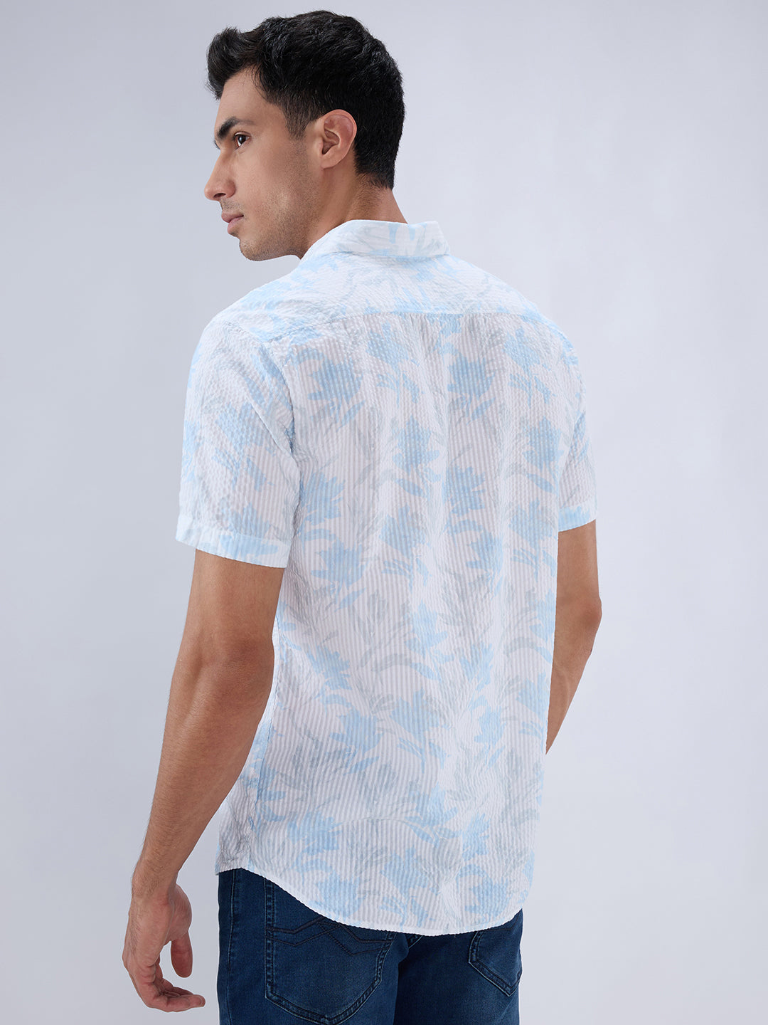 Parx Blue Casual Shirt