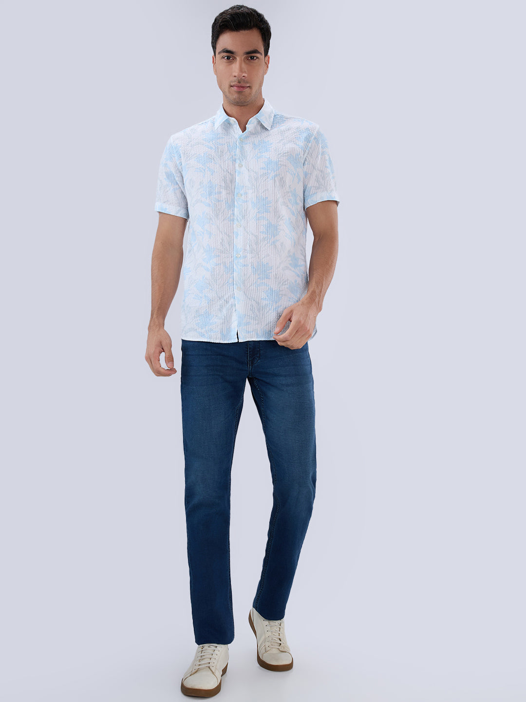 Parx Blue Casual Shirt