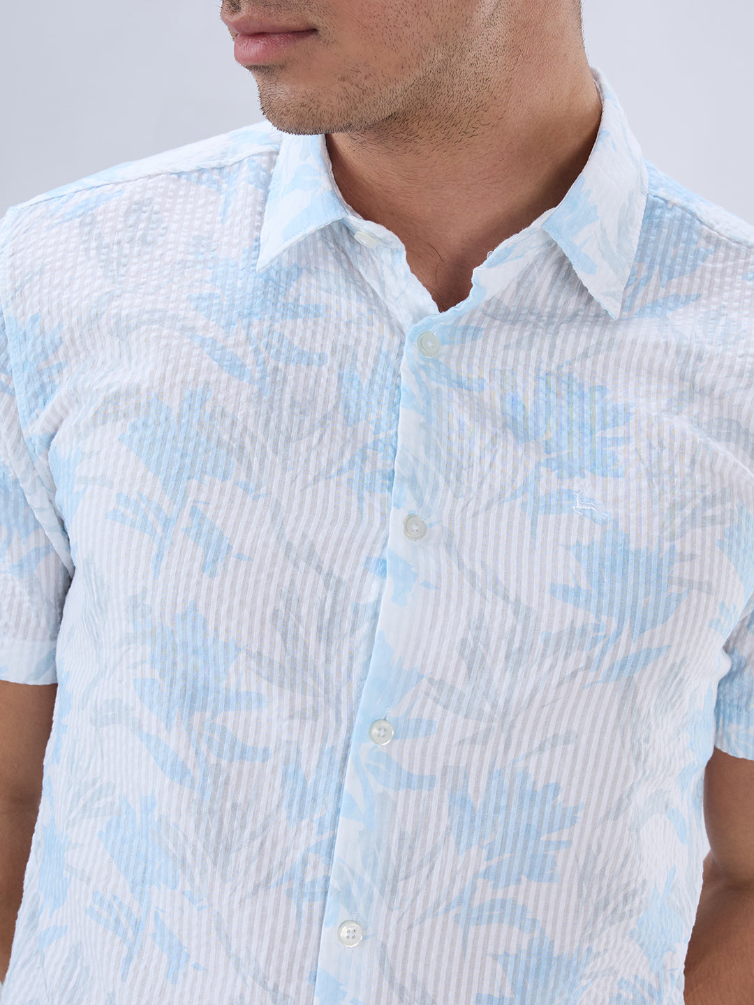Parx Blue Casual Shirt