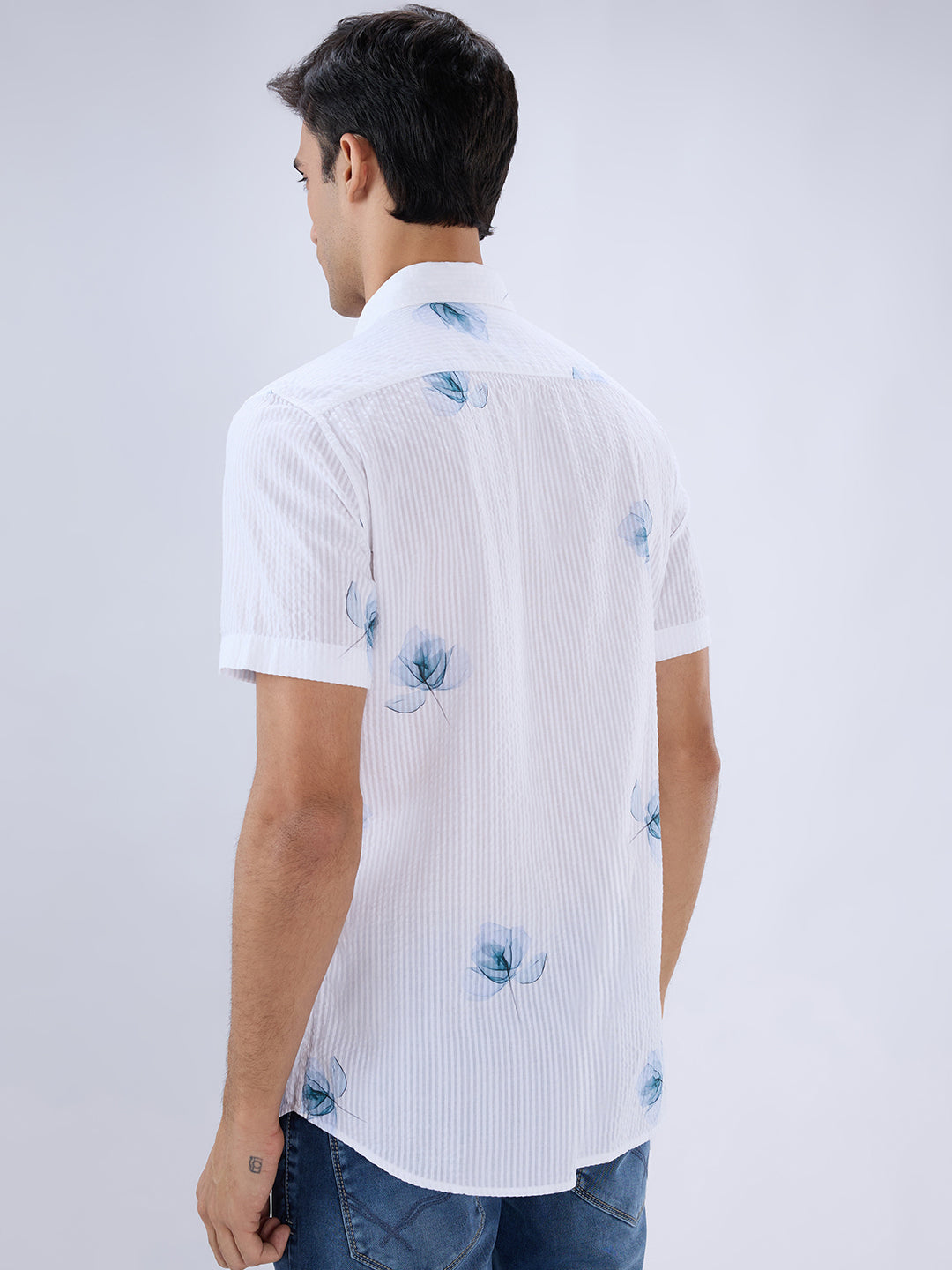 Parx Blue Casual Shirt