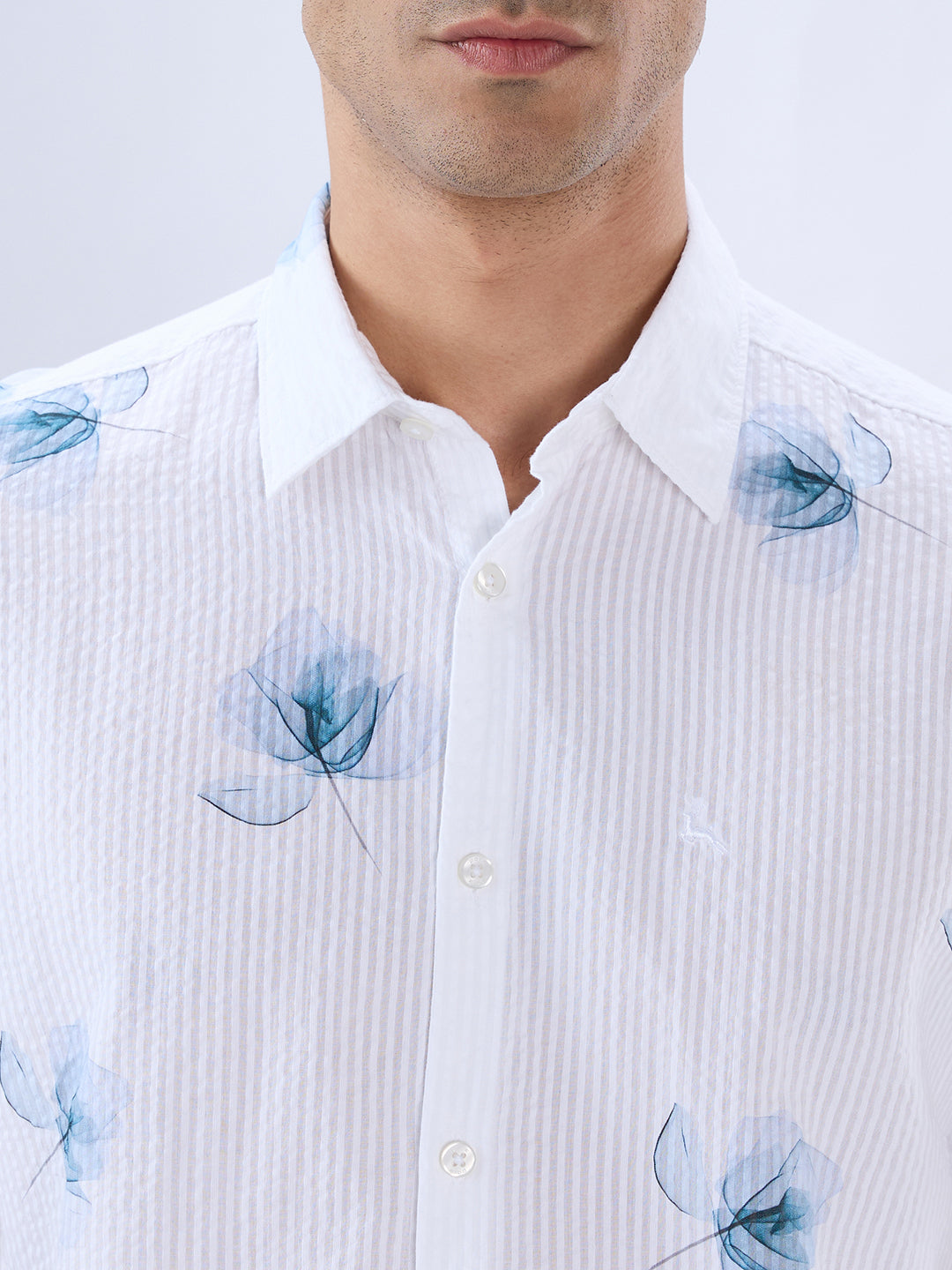 Parx Blue Casual Shirt