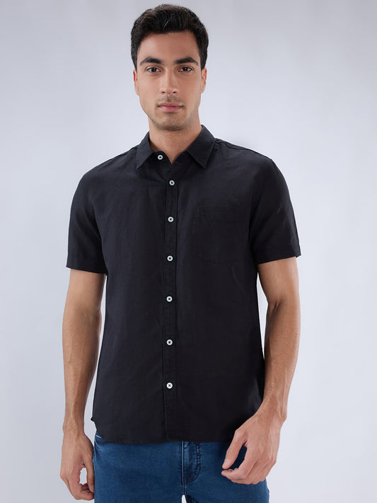 Parx Black Casual Shirt