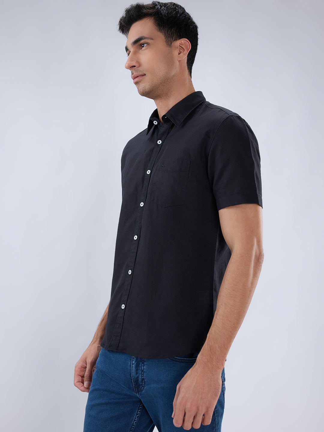 Parx Black Casual Shirt