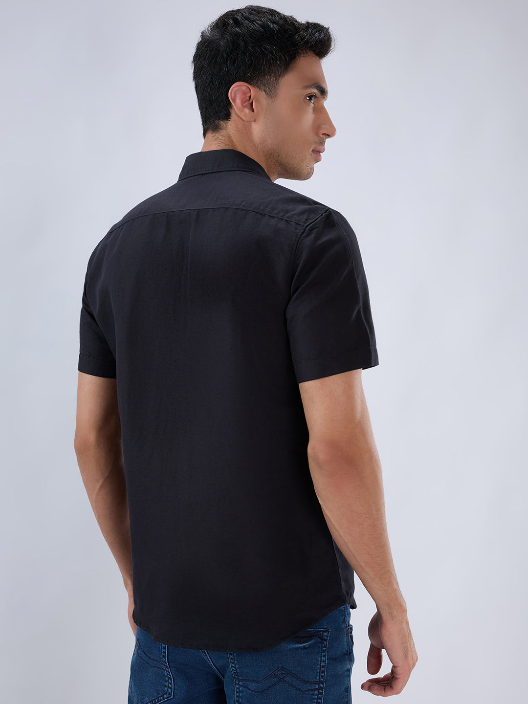 Parx Black Casual Shirt