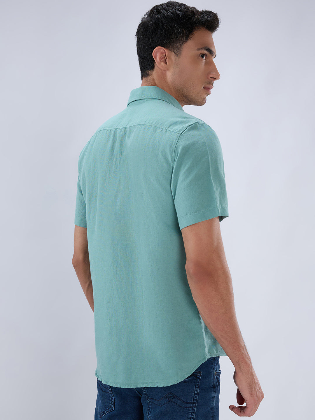 Parx Green Casual Shirt