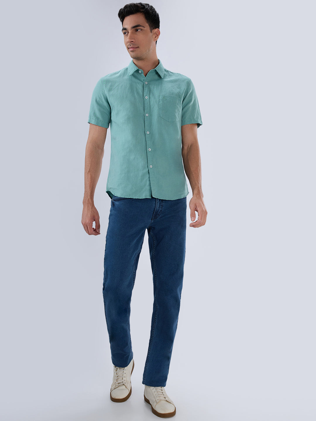 Parx Green Casual Shirt