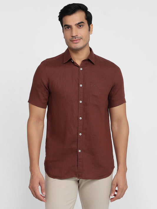 Parx Brown Casual Shirt