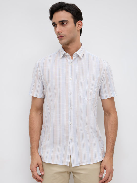 Parx Blue Casual Shirt