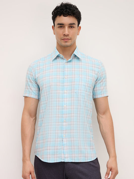 Parx Blue Casual Shirt