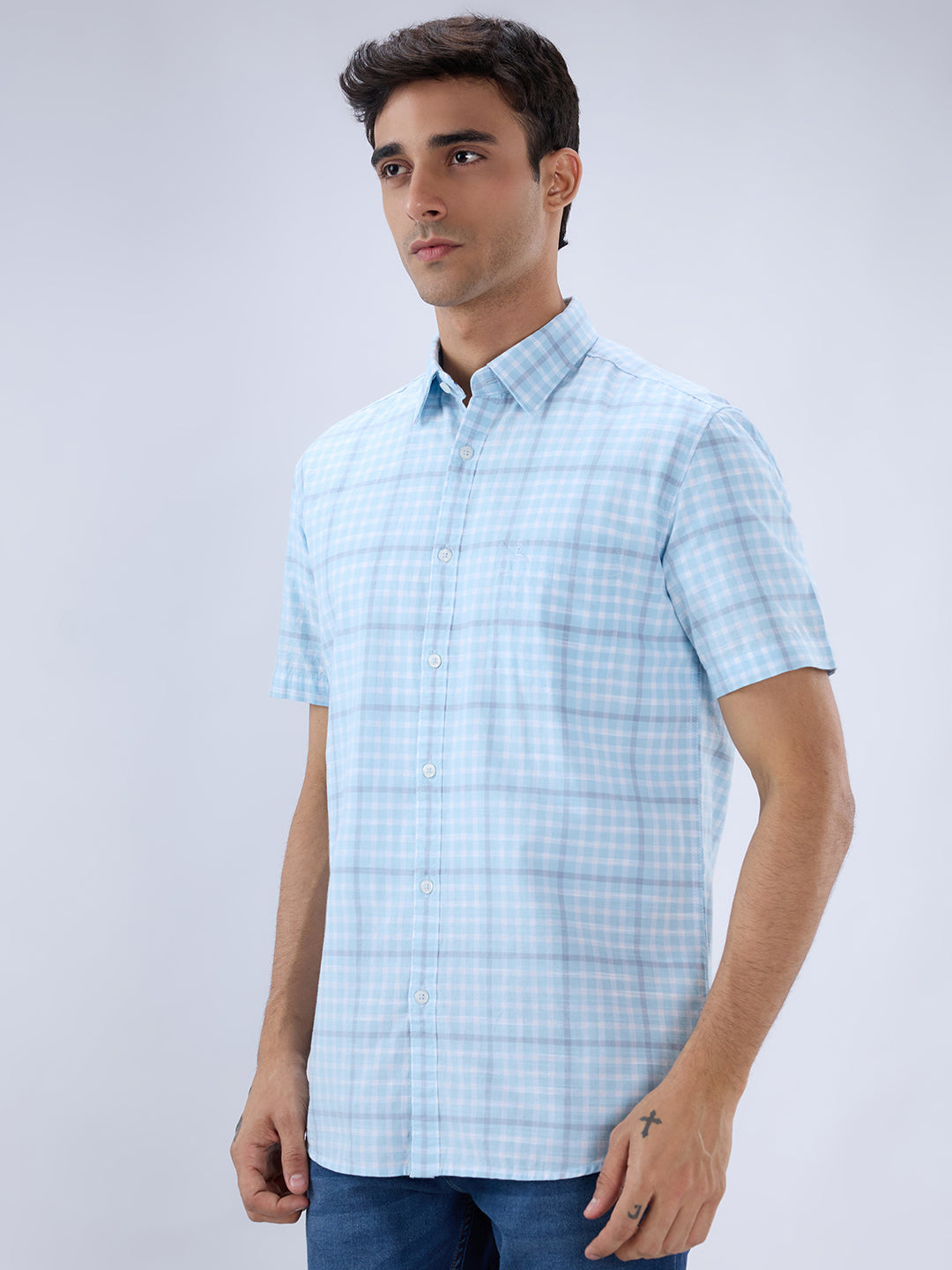 Parx Blue Casual Shirt