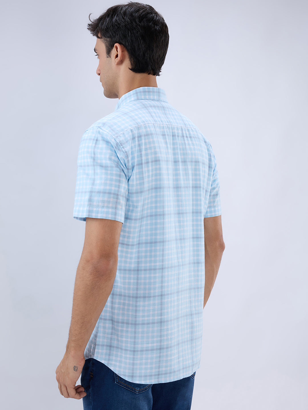 Parx Blue Casual Shirt