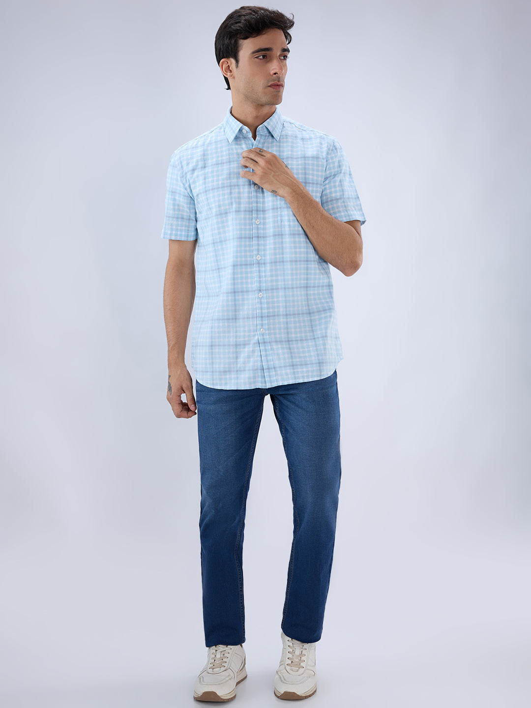 Parx Blue Casual Shirt