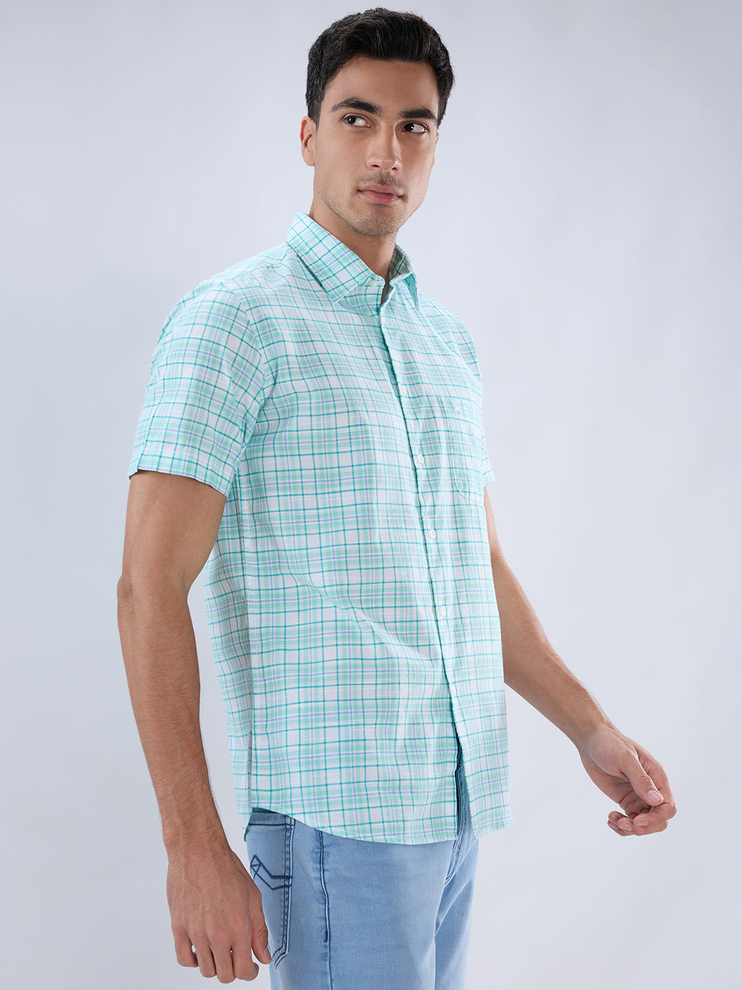 Parx Green Casual Shirt