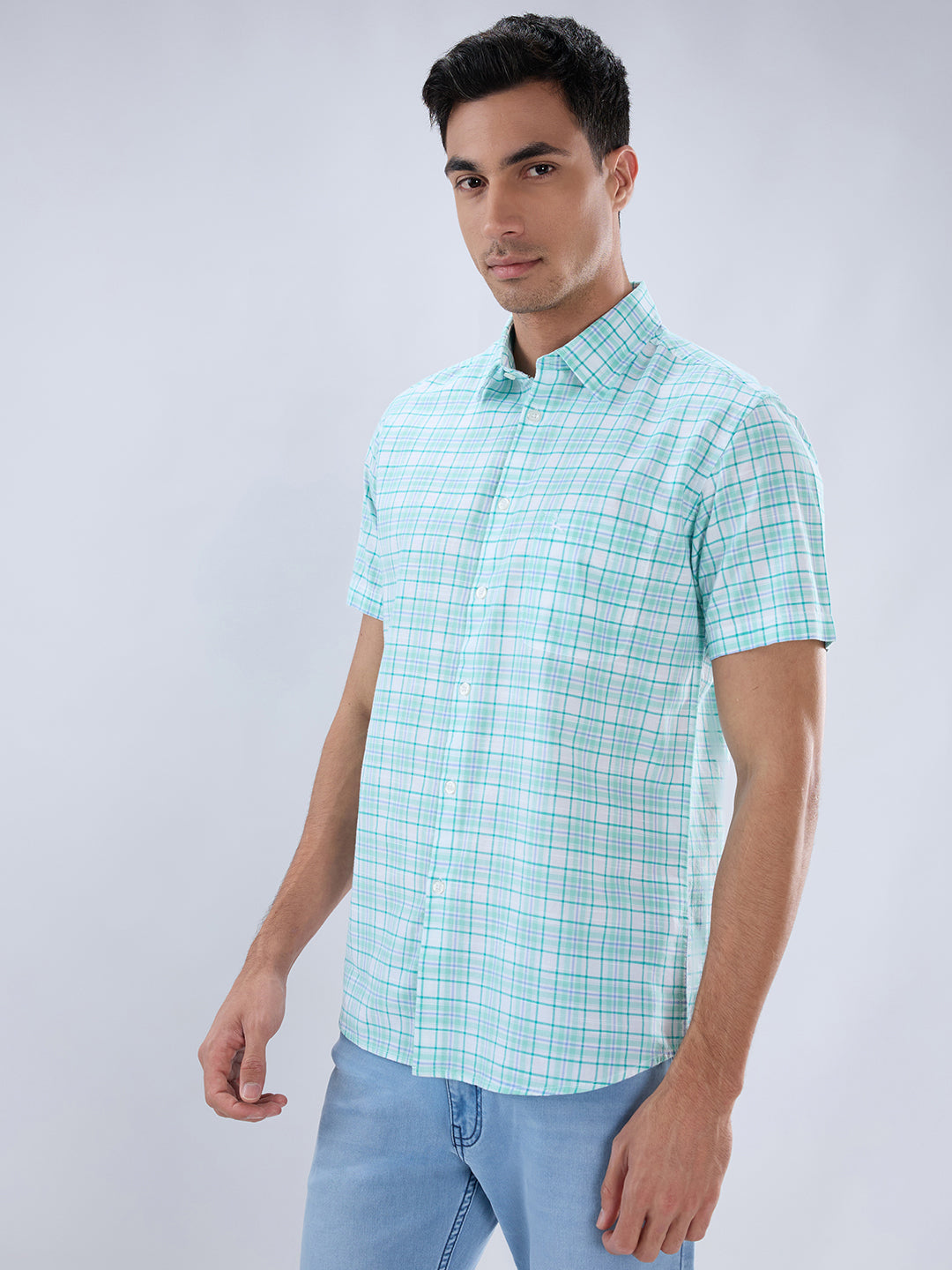 Parx Green Casual Shirt