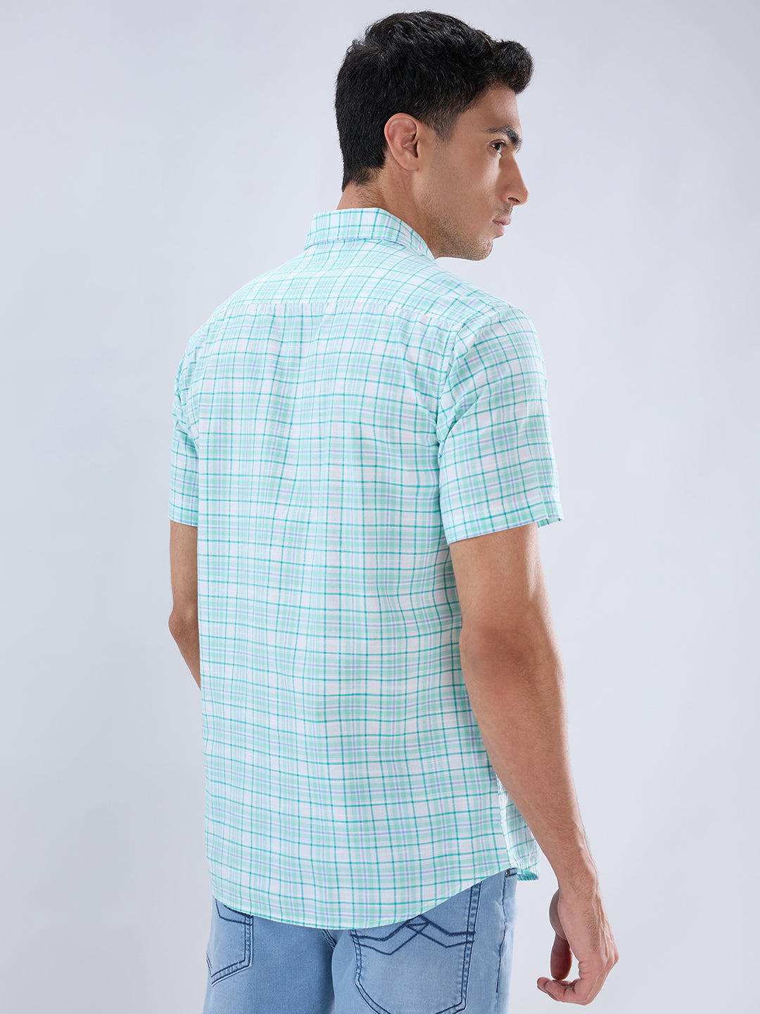 Parx Green Casual Shirt