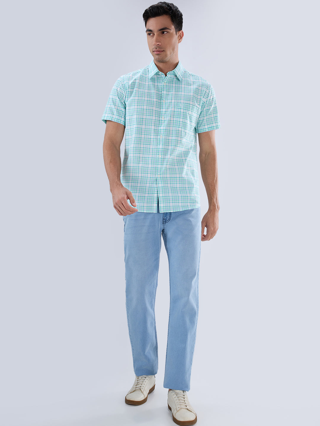 Parx Green Casual Shirt