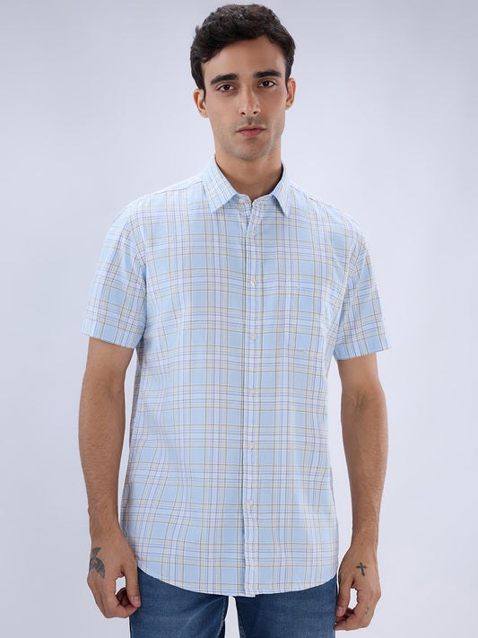 Parx Blue Casual Shirt