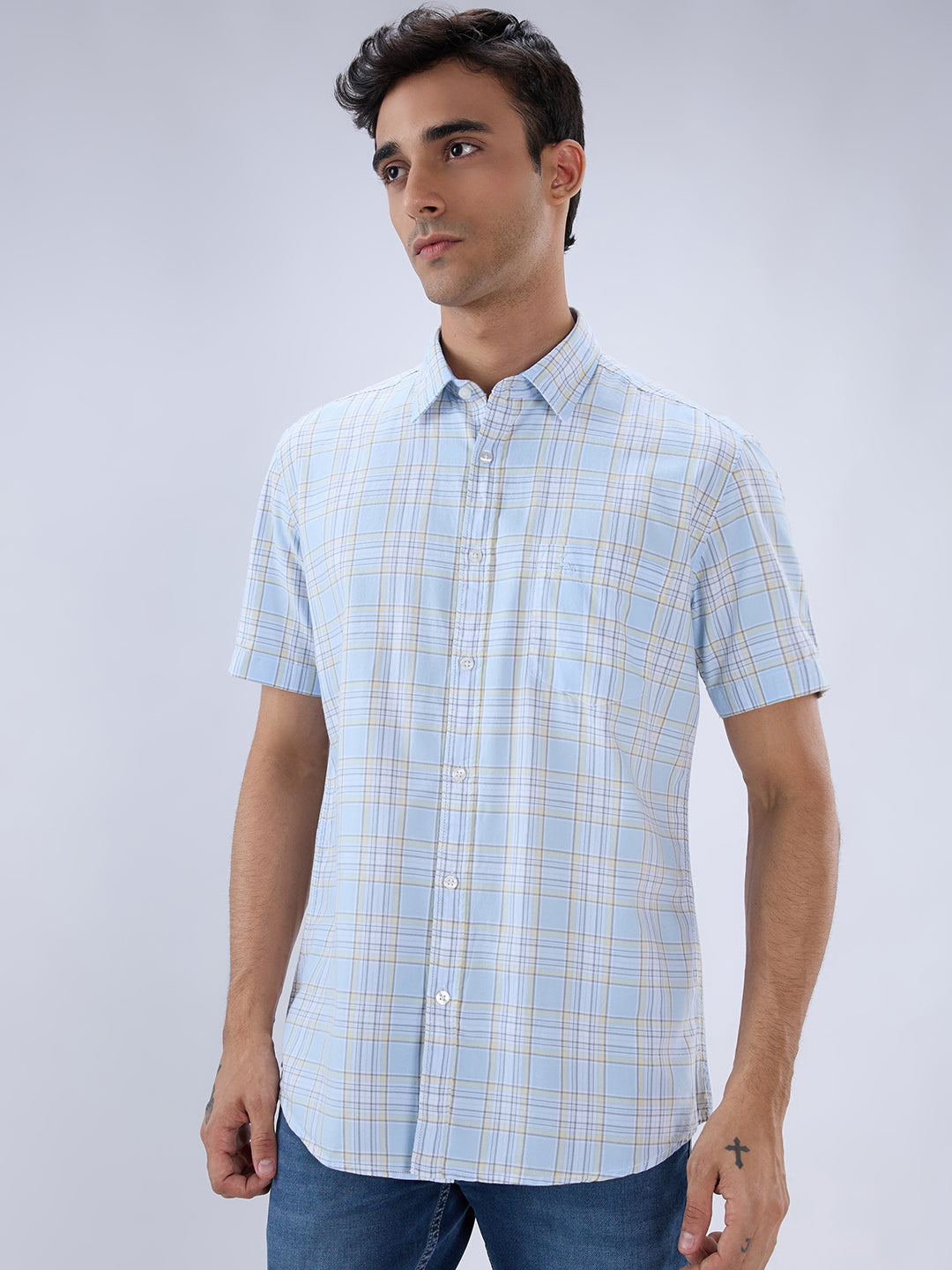 Parx Blue Casual Shirt
