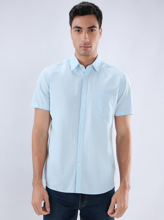 Parx Blue Casual Shirt