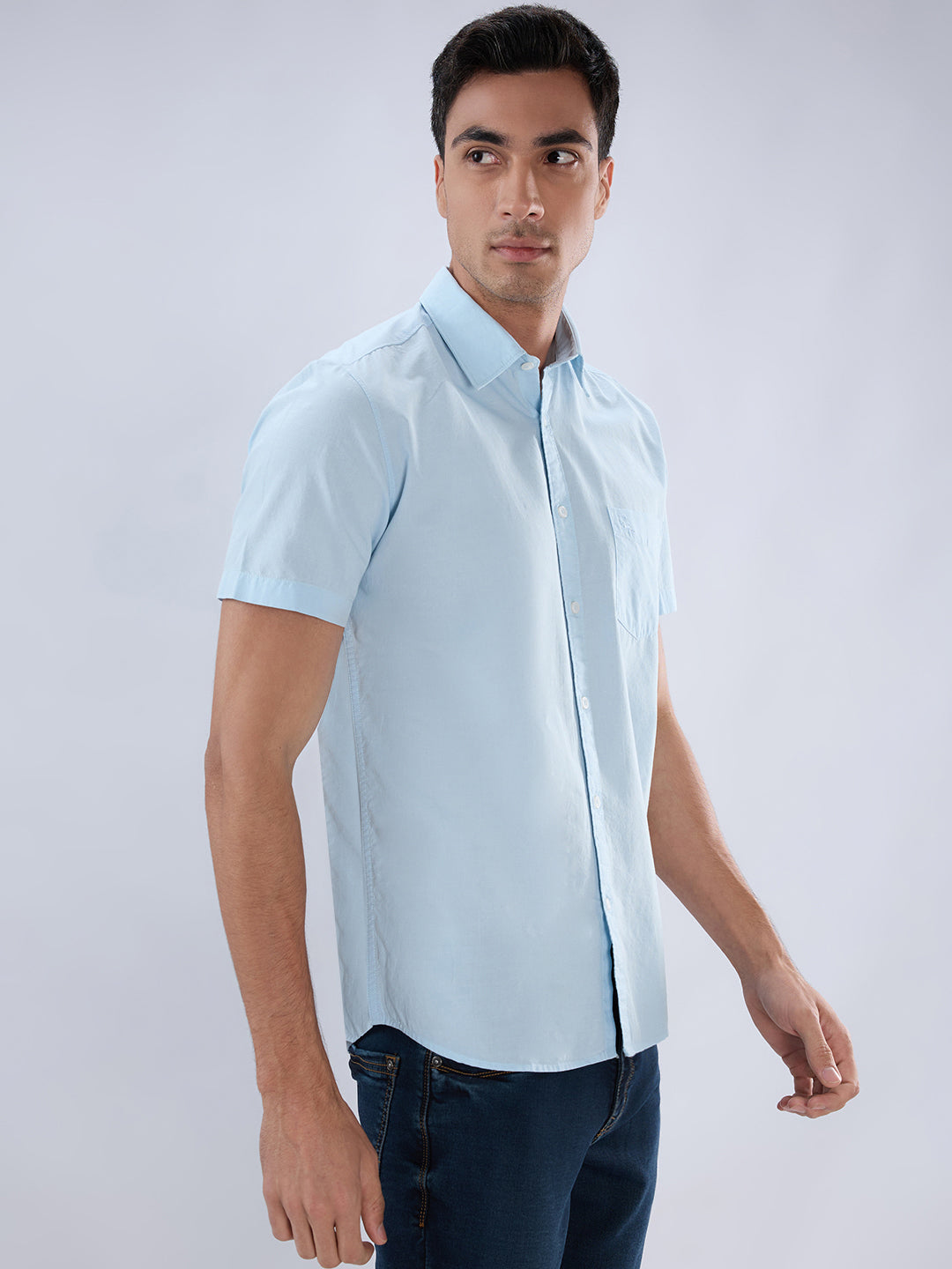 Parx Blue Casual Shirt