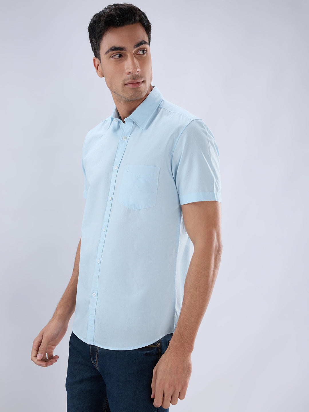 Parx Blue Casual Shirt