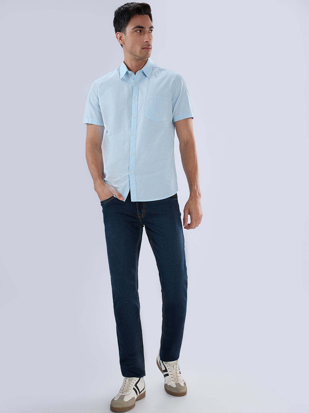 Parx Blue Casual Shirt