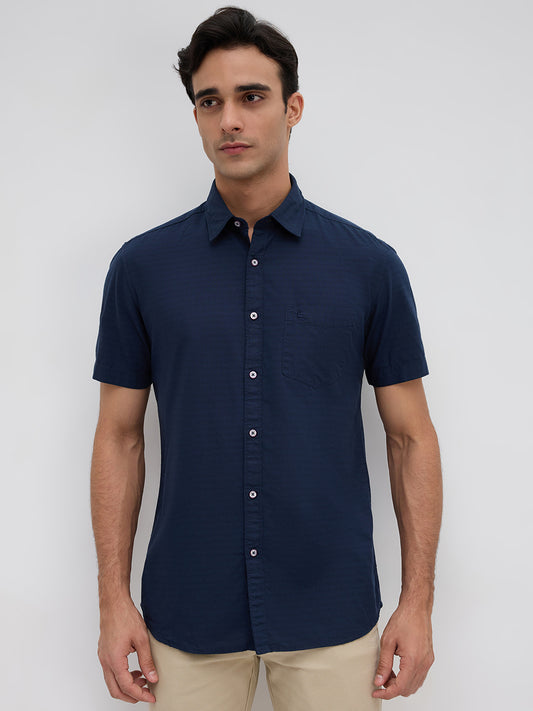 Parx Blue Casual Shirt