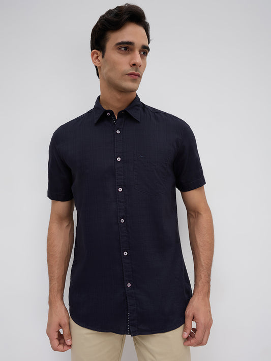 Parx Blue Casual Shirt