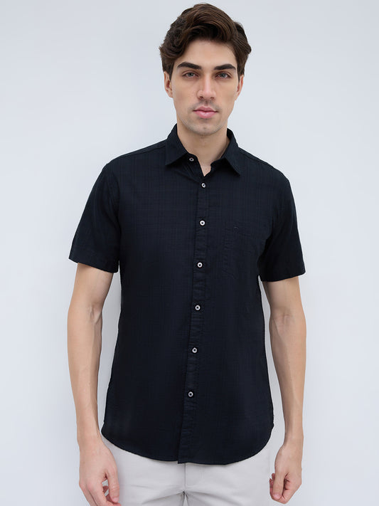 Parx Black Casual Shirt