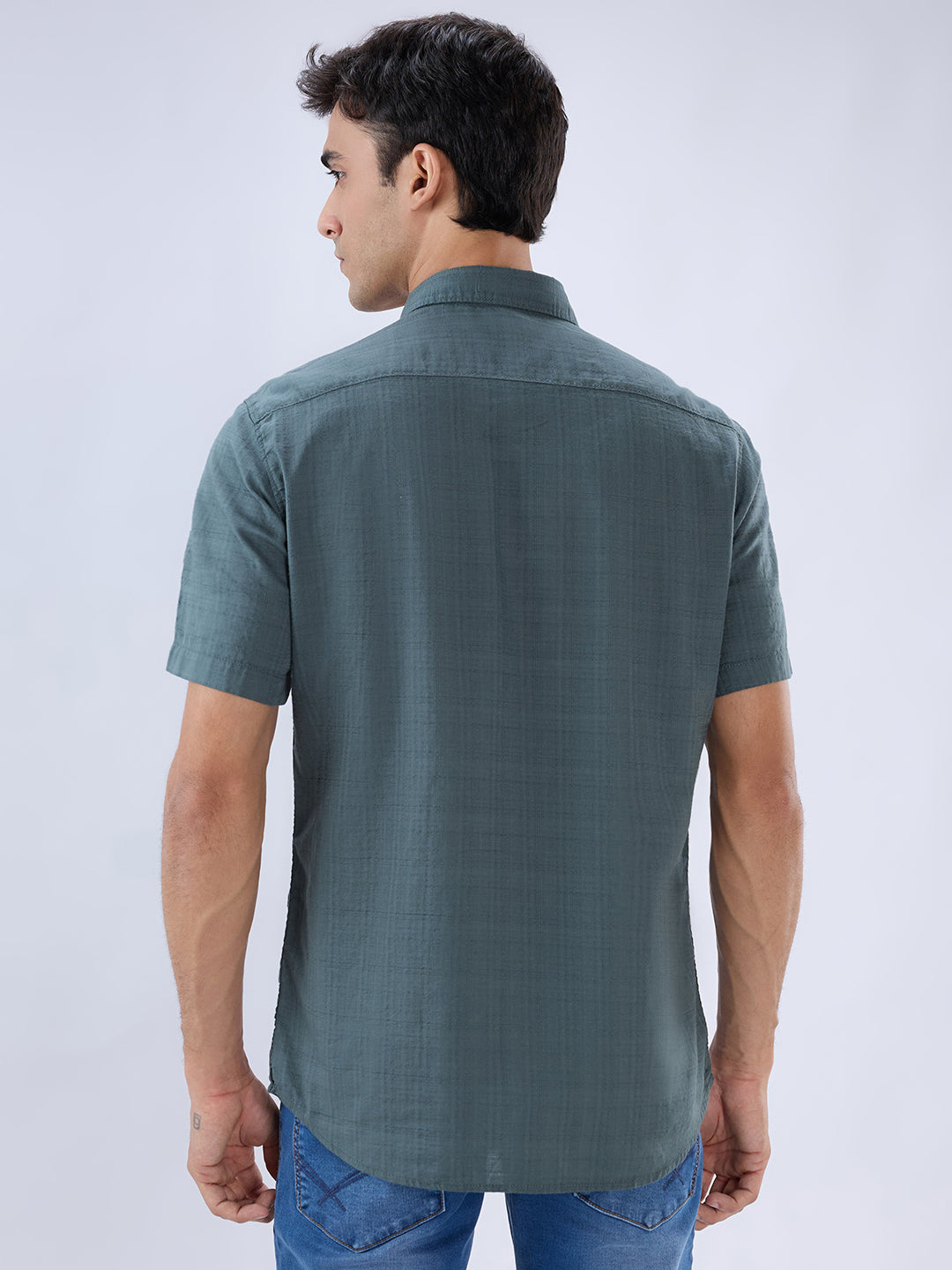 Parx Green Casual Shirt